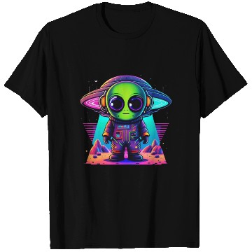 Discover Cute alien sticker T Shirts