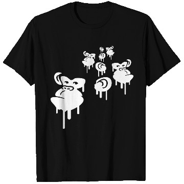 Discover Graffiti drops monkey heads spray faces team crew T Shirts
