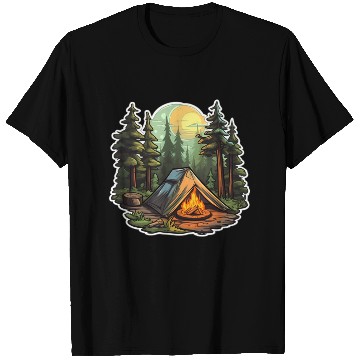 Discover Tents Forest Nature Camping T Shirts