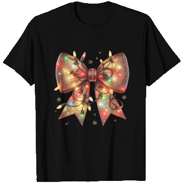 Discover Christmas Light Coquette Bow T Shirts