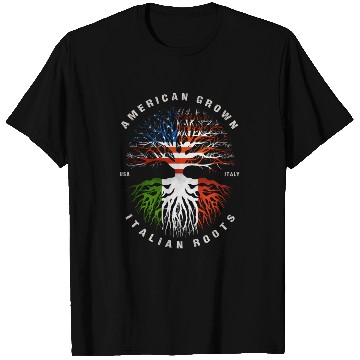 Discover American Grown Italian Roots Italy Flag T Shirts