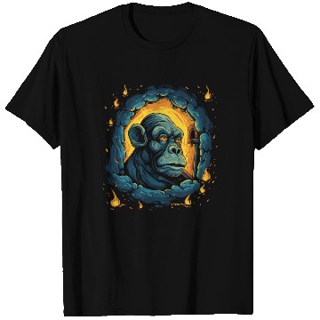 Discover Night of the Starry Dungeon Monkey T Shirts