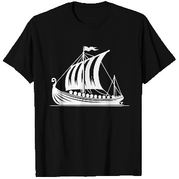 Discover Dragon Boat Viking Style Sail Design T Shirts