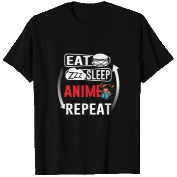 Discover Eat Sleep Anime Repeat Ramen Kawaii Japanese Manga T Shirts
