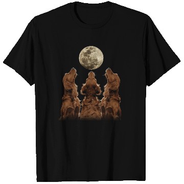 Discover Irish Setter Dog Howling Moon T Shirts