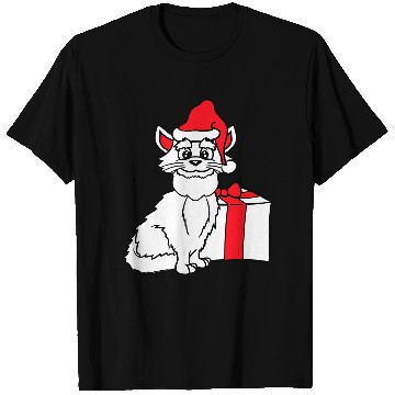 Discover Cute Santa Claus Cat Winter Hat Fun Christmas Gift T Shirts