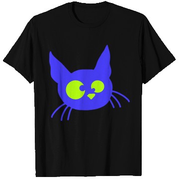 Discover Crazy Cat Squinting Funny Eyes Grimace Fun Cartoon T Shirts