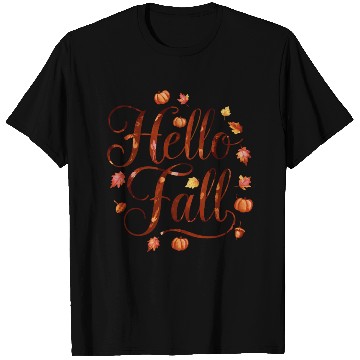 Discover Hello Fall - Embrace the Autumn Vibes T Shirts