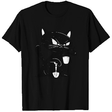 Discover Cat Drinking Coffee Funny Pet Lover Design T Shirts