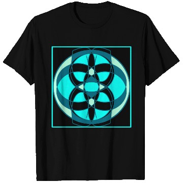 Discover Black and blue abstract design T Shirts