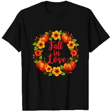 Discover Fall in Love: Vibrant Autumn Decor Design T Shirts