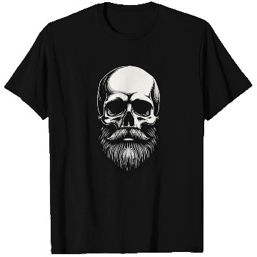 Discover Bearded Skull Art - Dark Gothic Illustration T Shirts