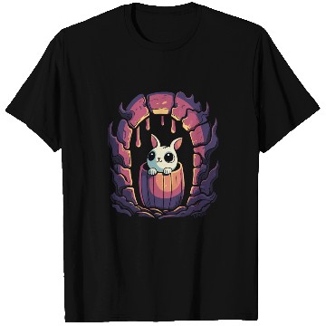 Discover Cute Dungeon Bunny in a Barrel T Shirts