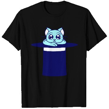 Discover Magical Enchanted Top Hat Cylinder Wizard Cat Sir T Shirts