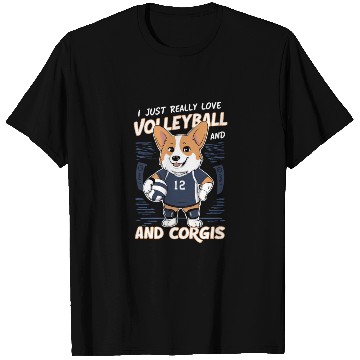 Discover Love Volleyball and Corgis Design T Shirts