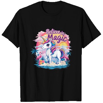 Discover Believe In Magic Unicorn Fantasy Adventure T Shirts