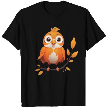 Discover Orange Little Bird - Elegant Bird Design on Branch T Shirts