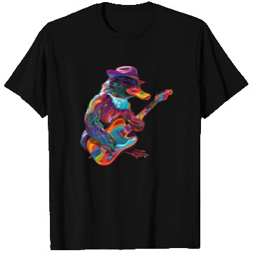 Discover Platypus Mammal Guitar Cowboy Hat Popart T Shirts