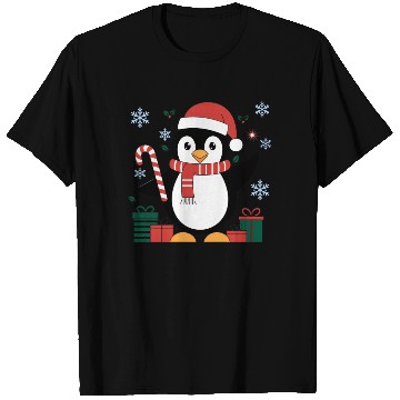 Discover Cute Christmas Penguin - Candy Cane and Gifts T Shirts