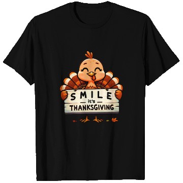 Discover Smile It's Thanksgiving Turkey Matching Family T Shirts