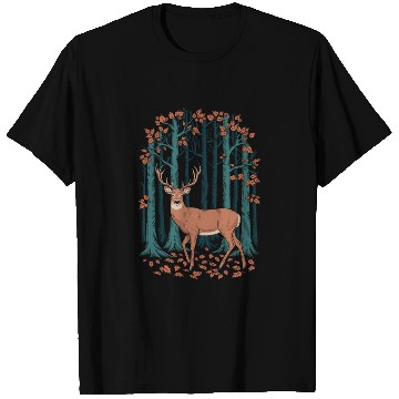 Discover Cottagecore Deer and Autumn Forest Scene T Shirts