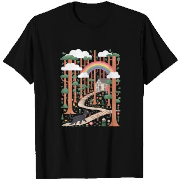 Discover Cottagecore Serene Forest Rainbow Path T Shirts