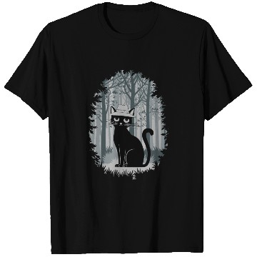 Discover Cottagecore Cat in enchanting Forest T Shirts