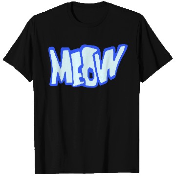 Discover Funny Meow Cat Cartoon Text Quote Comic Letters T Shirts
