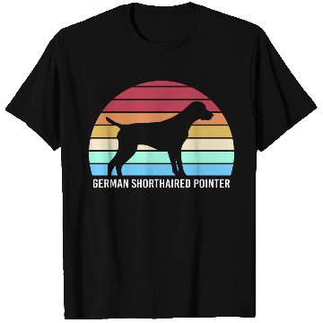 Discover Retro German Shorthaired Pointer Dog Silhouette T Shirts