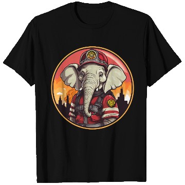 Discover Elephant Firefighter T Shirts