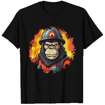 Discover Fireman monkey T Shirts