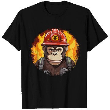 Discover Firefighter monkey T Shirts