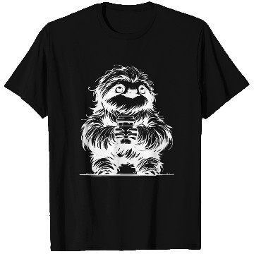 Discover Morning Coffee Sloth Pencil Sketch T Shirts