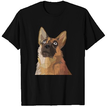 Discover Geometric German Shepherd Dog Art T Shirts