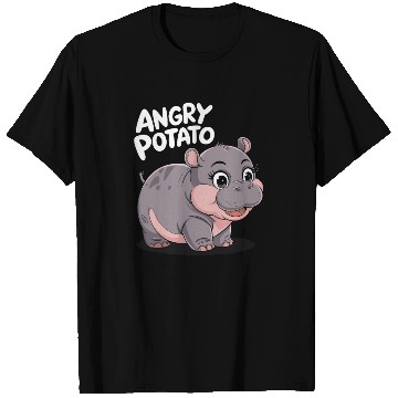 Discover Moo Deng Angry Potato Hippo Fun T Shirts