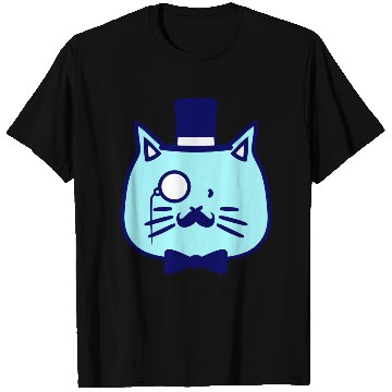 Discover Sir Cat Gentleman Top Hat Monocle Glasses Rich Guy T Shirts