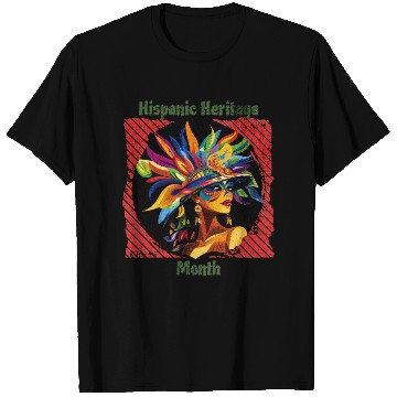 Discover Elegant Hispanic Heritage Month Feathered Mask T Shirts