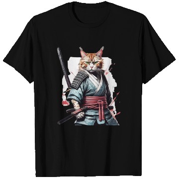 Discover Fearless Samurai Cat T Shirts