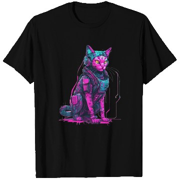 Discover Cyber Warrior Cat T Shirts