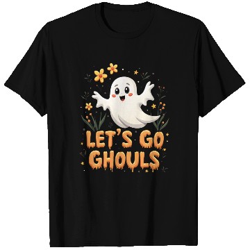 Discover Let's Go Ghouls Halloween Ghost Outfit T Shirts