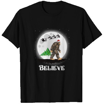 Discover Bigfoot Christmas Tree Lights Believe Sasquatch T Shirts