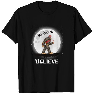 Discover Believe Santa Bigfoot Carrying Gnome Christmas T Shirts