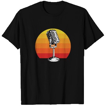 Discover Retro Microphone Design For Music Lovers T Shirts