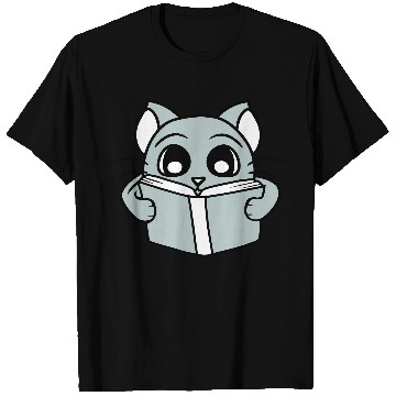 Discover Nerd Cat Reads Novel Book School Reading Learning T Shirts