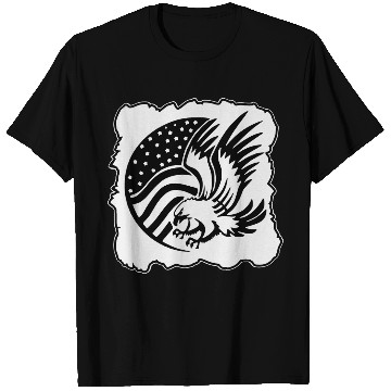 Discover Flying Eagle W Flag LIKE US ON FB #USAPatriotGrap T Shirts