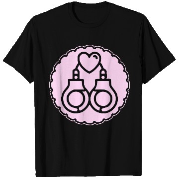 Discover Pink Heart & Handcuffs LIKE US ON FB #USAPatriotG T Shirts