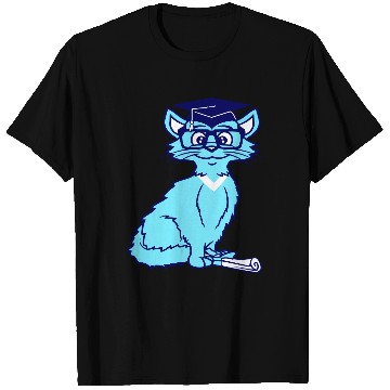 Discover College Degree Cat School-leaving Certificate Pass T Shirts