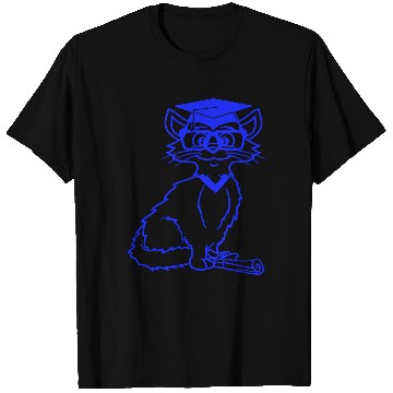 Discover College Degree Cat School-leaving Certificate Pass T Shirts