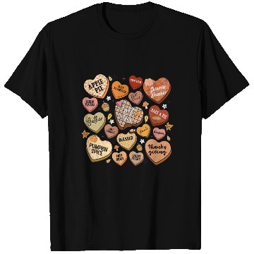 Discover fall candy hearts T Shirts