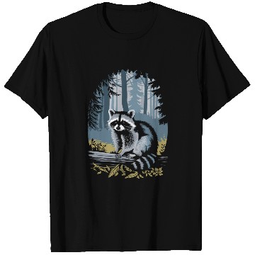 Discover Cottagecore Forest Raccoon Serenity T Shirts